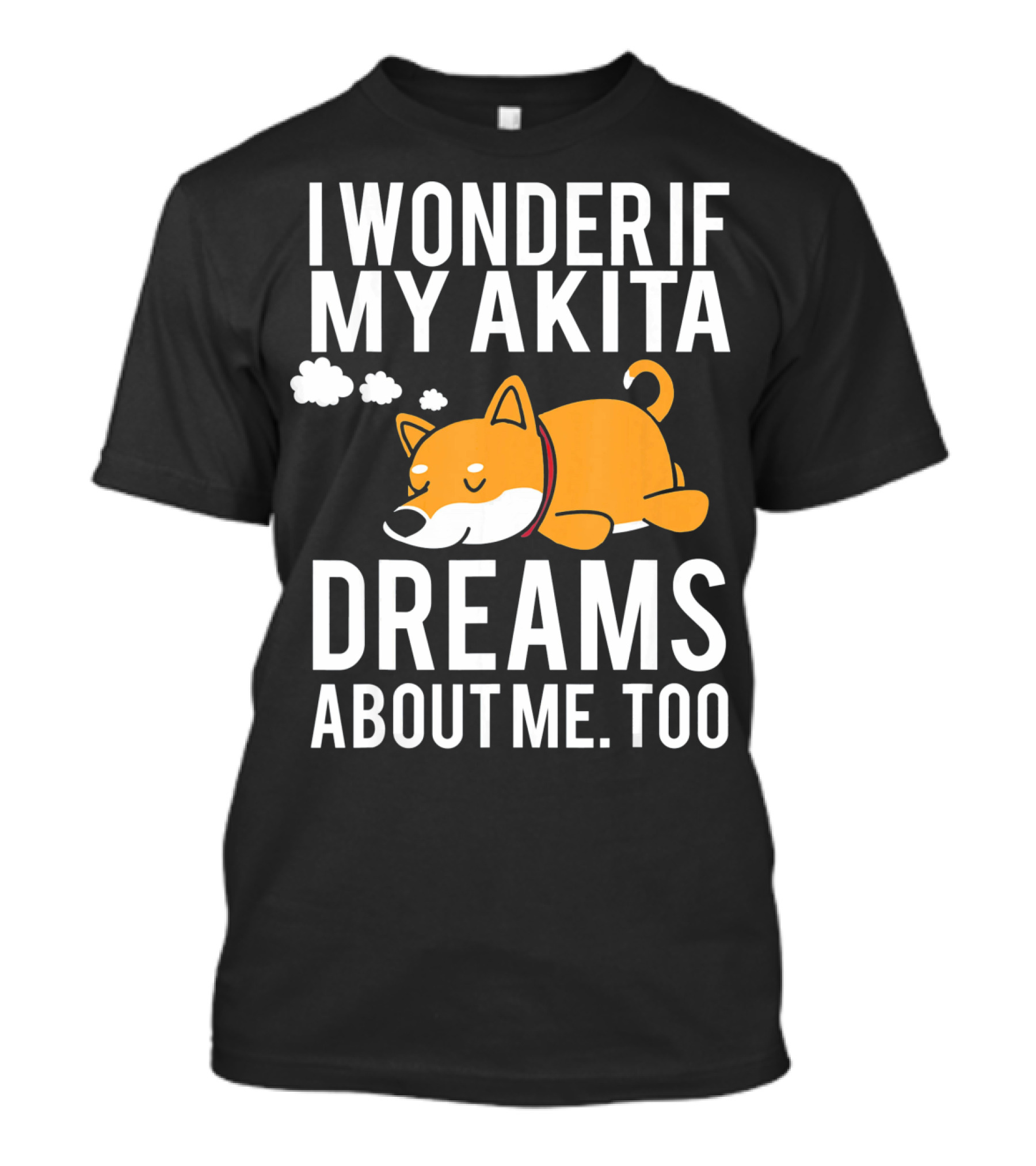 I Wonder If My Akita Dreams About Me Too Dog T-Shirt