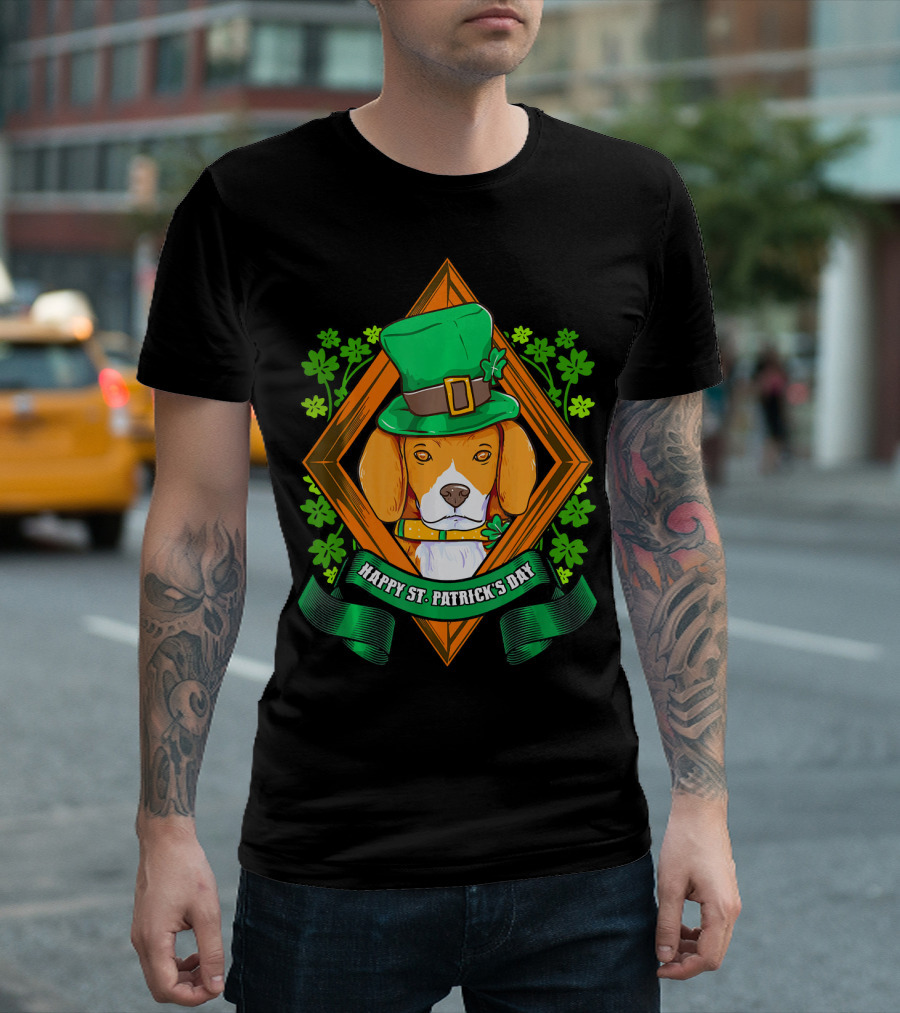 Happy St. Patrick's Day Beagle Leprechaun Fans T-Shirt