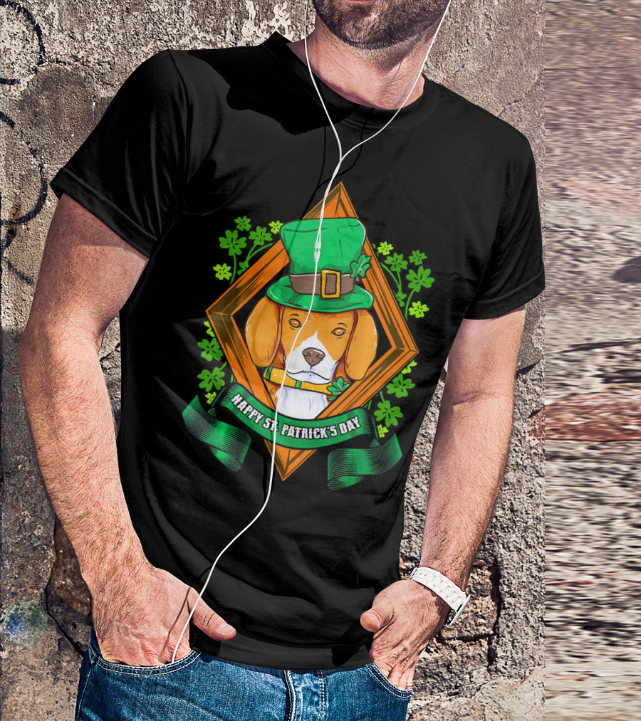 Happy St. Patrick's Day Beagle Leprechaun Fans T-Shirt