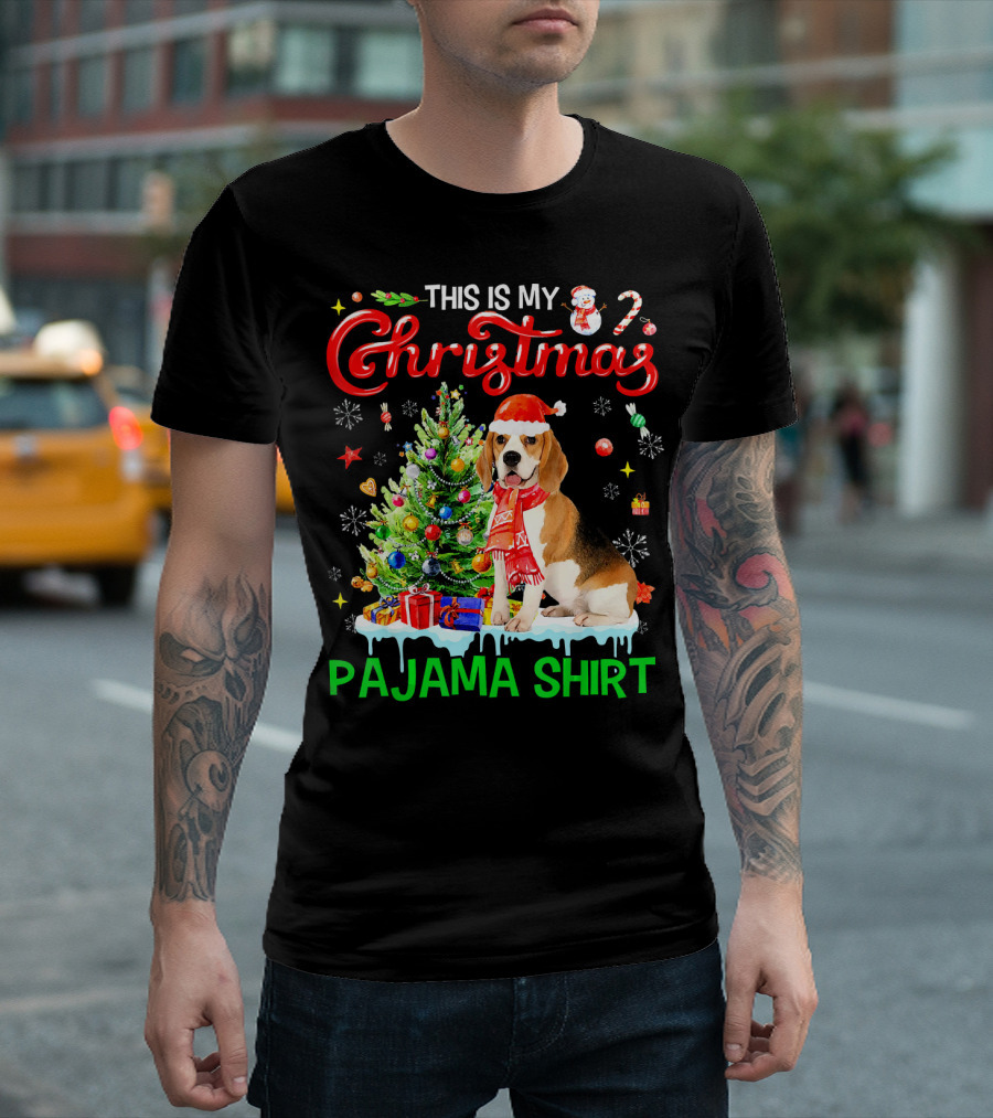 This Is My Christmas Beagle Pajama T-Shirt