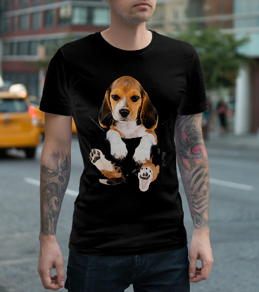 Beagle Ugly Christmas Wonder Why Puppy Paws T-Shirt