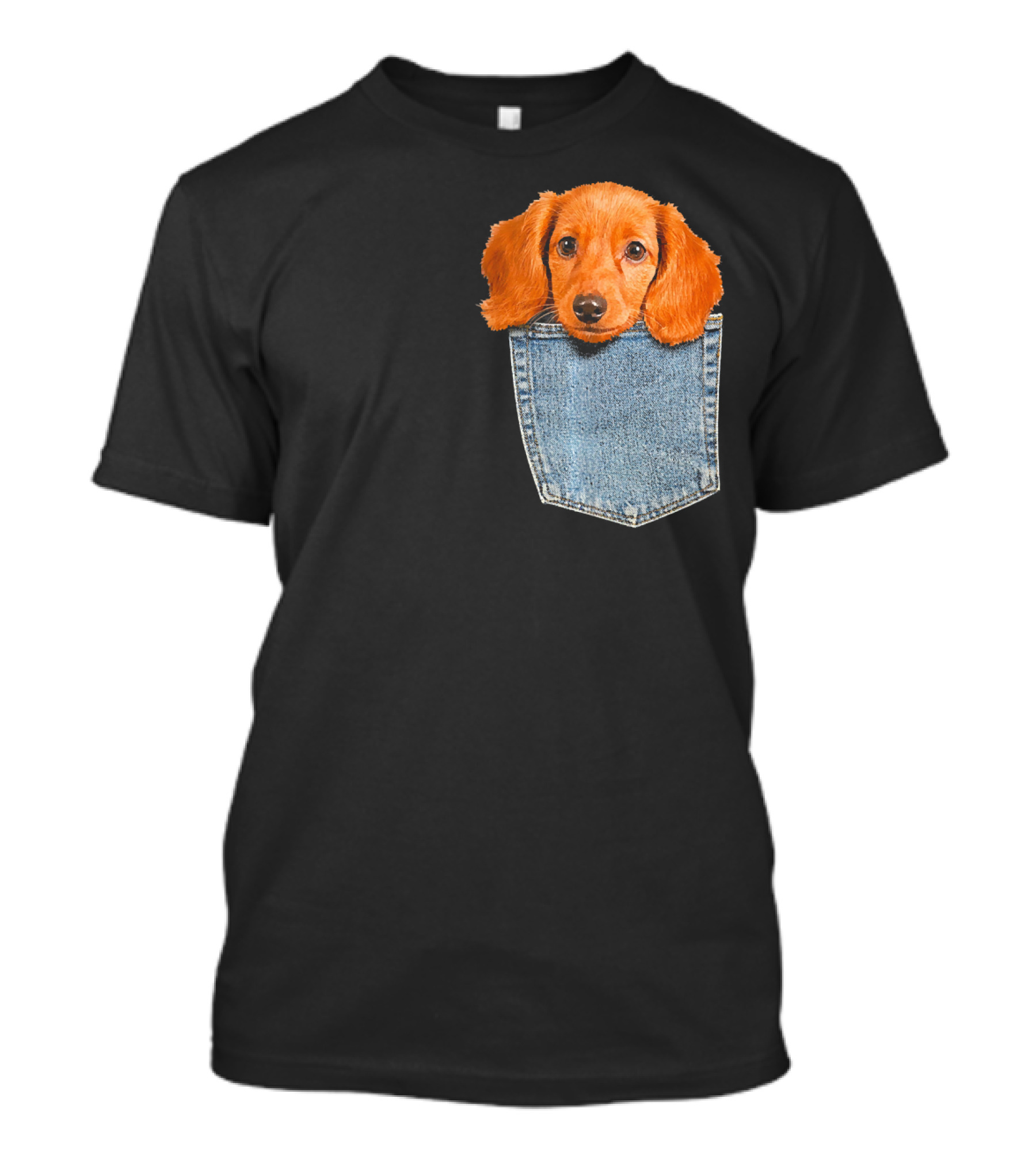 Beagle In My Pocket Cute Puppy Dac Adorable Puppy Denim Pocket T-Shirt