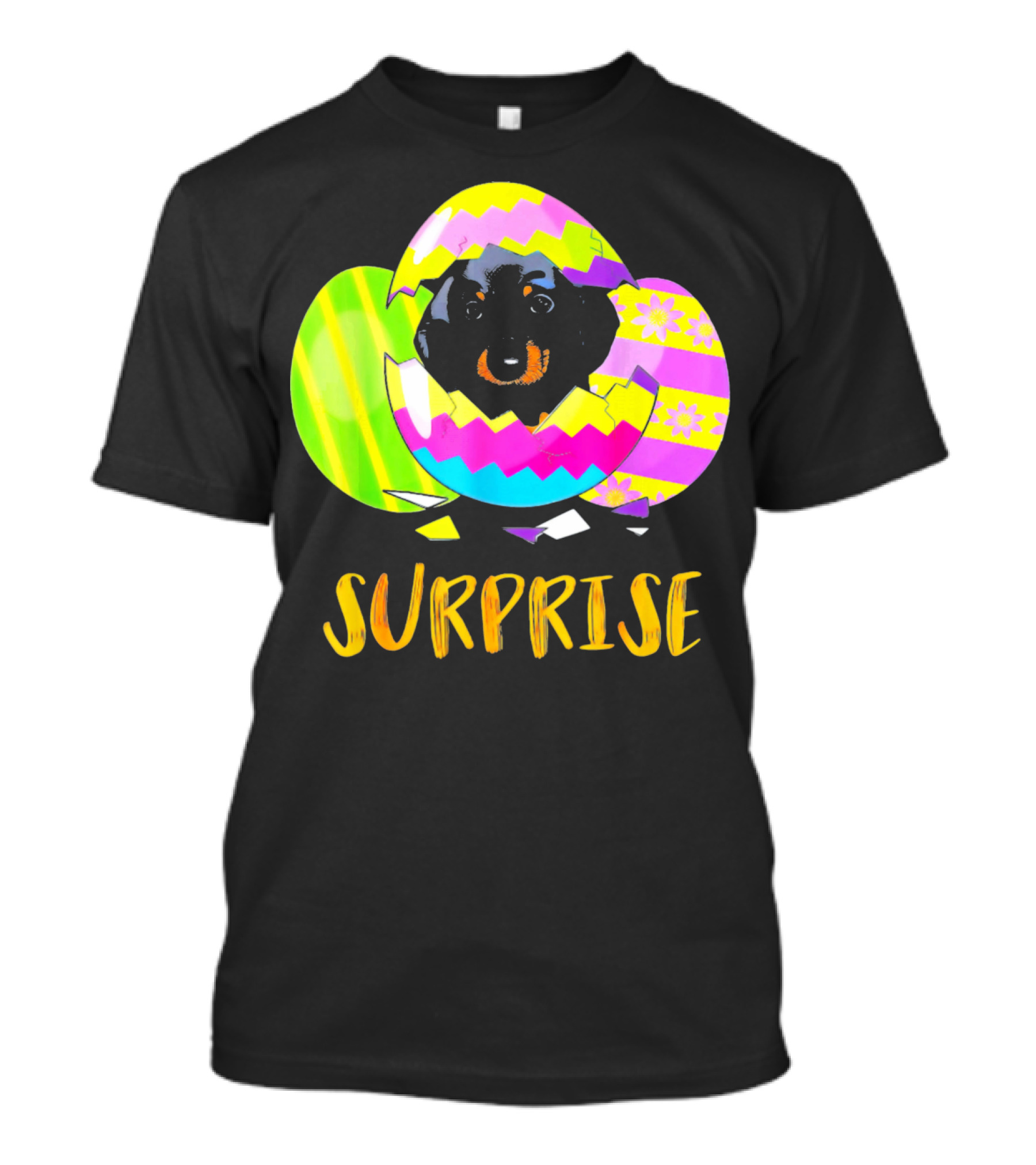 Surprise Cute Dachshund Bunny In Easter Egg T-Shirt