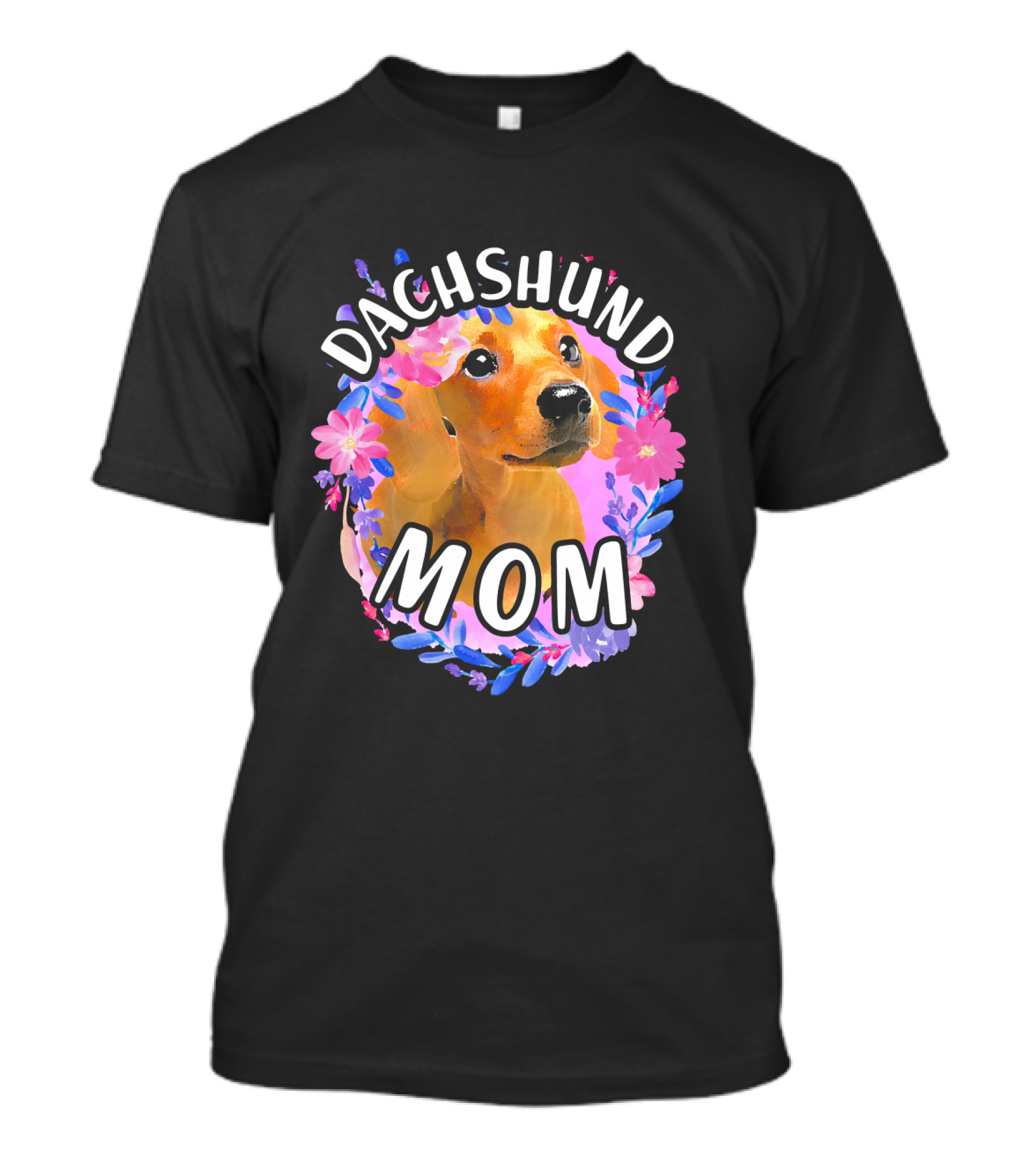 Dachshund Mom Floral Wiener Doxie T-Shirt