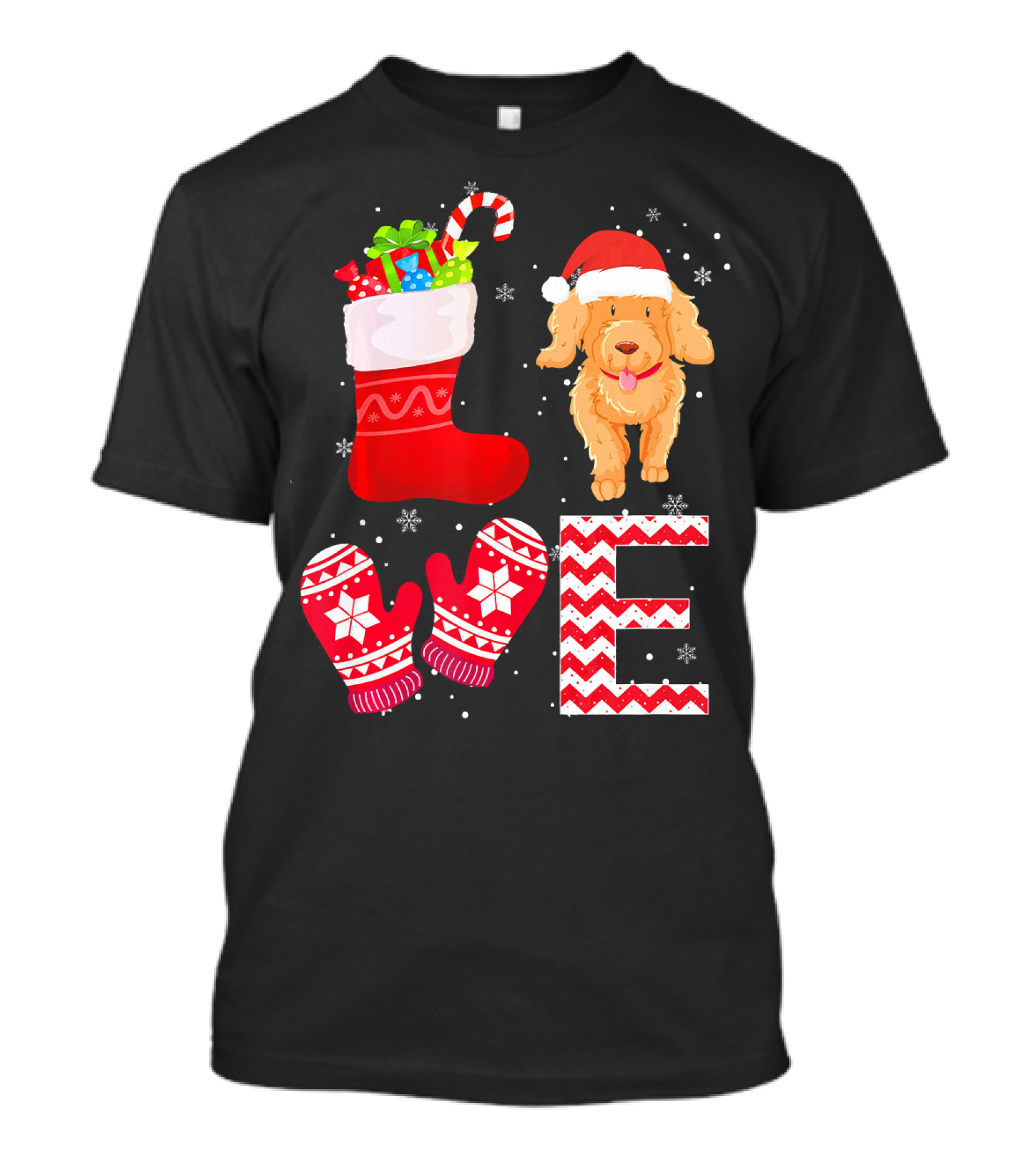 Christmas Poodle Lover Festive Holiday T-Shirt
