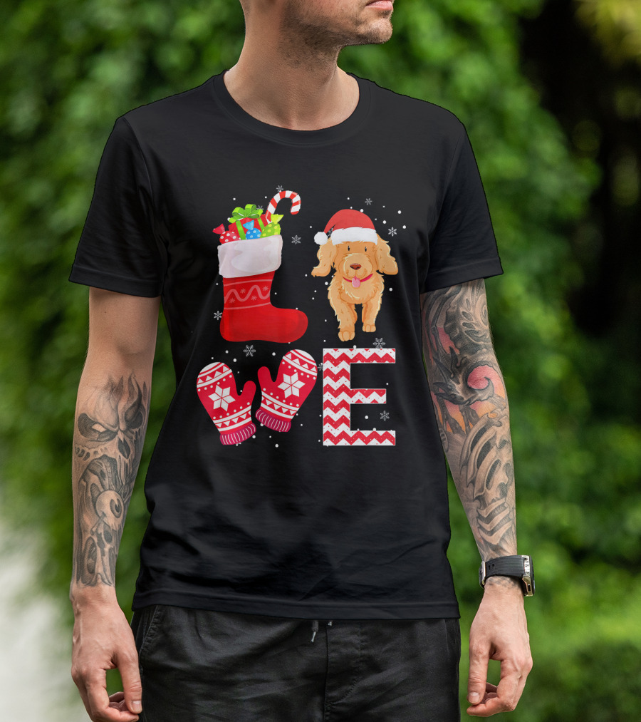 Christmas Poodle Lover Festive Holiday T-Shirt