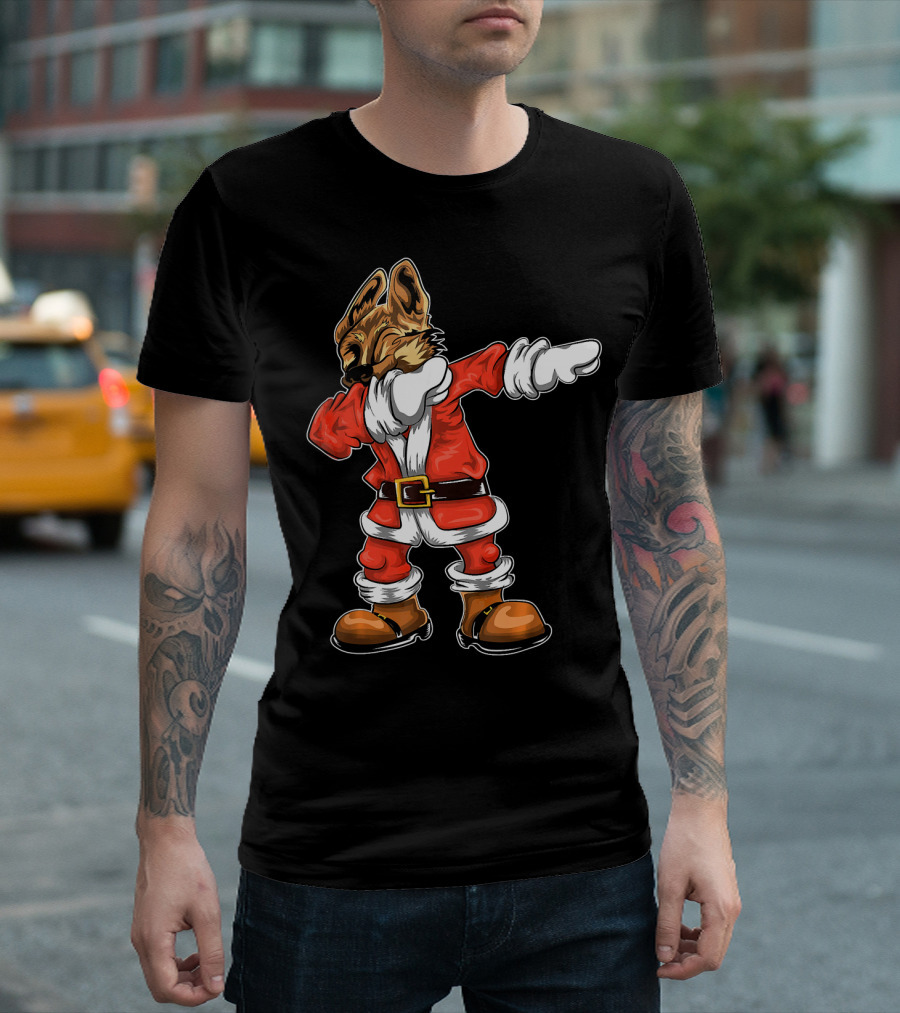 Christmas Santa Dabbing Dog Costume T-Shirt