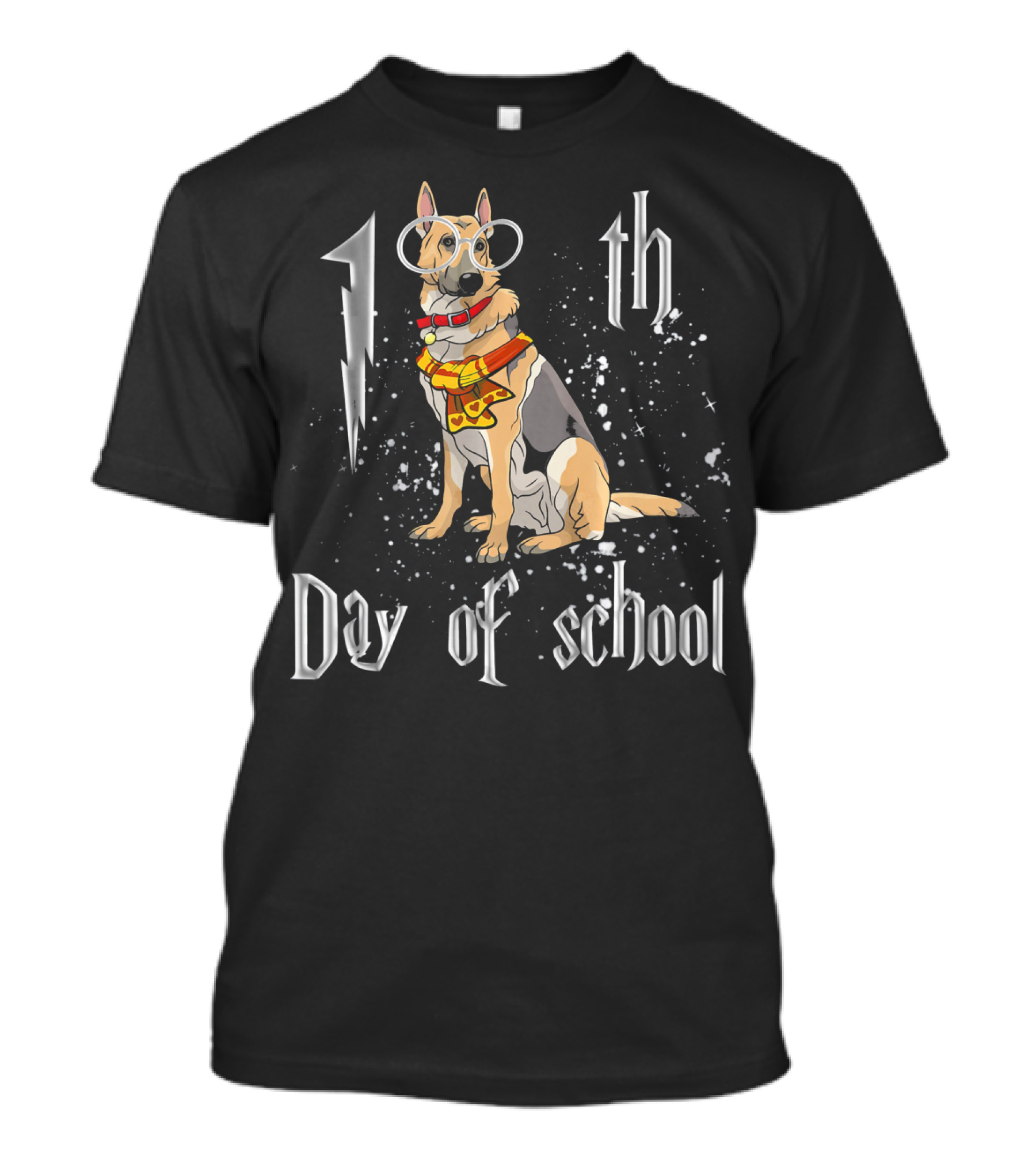 1st 100th Day Of School German Shepherd Dog T-Shirt