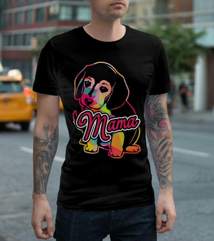 Mama Colorful Beagle T-Shirt