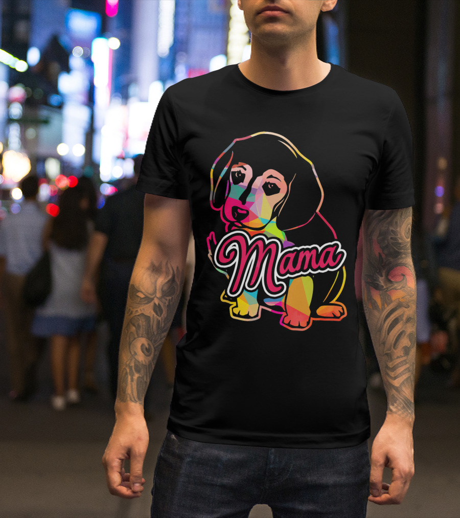 Mama Colorful Beagle T-Shirt