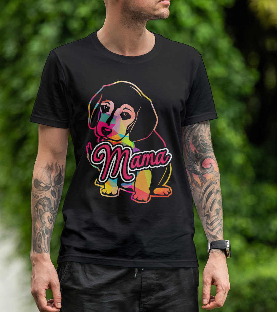Mama Colorful Beagle T-Shirt