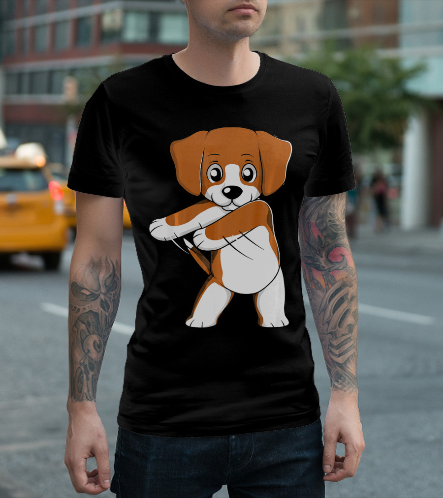 Beagle Flossing Dance Funny Dog Moves T-Shirt