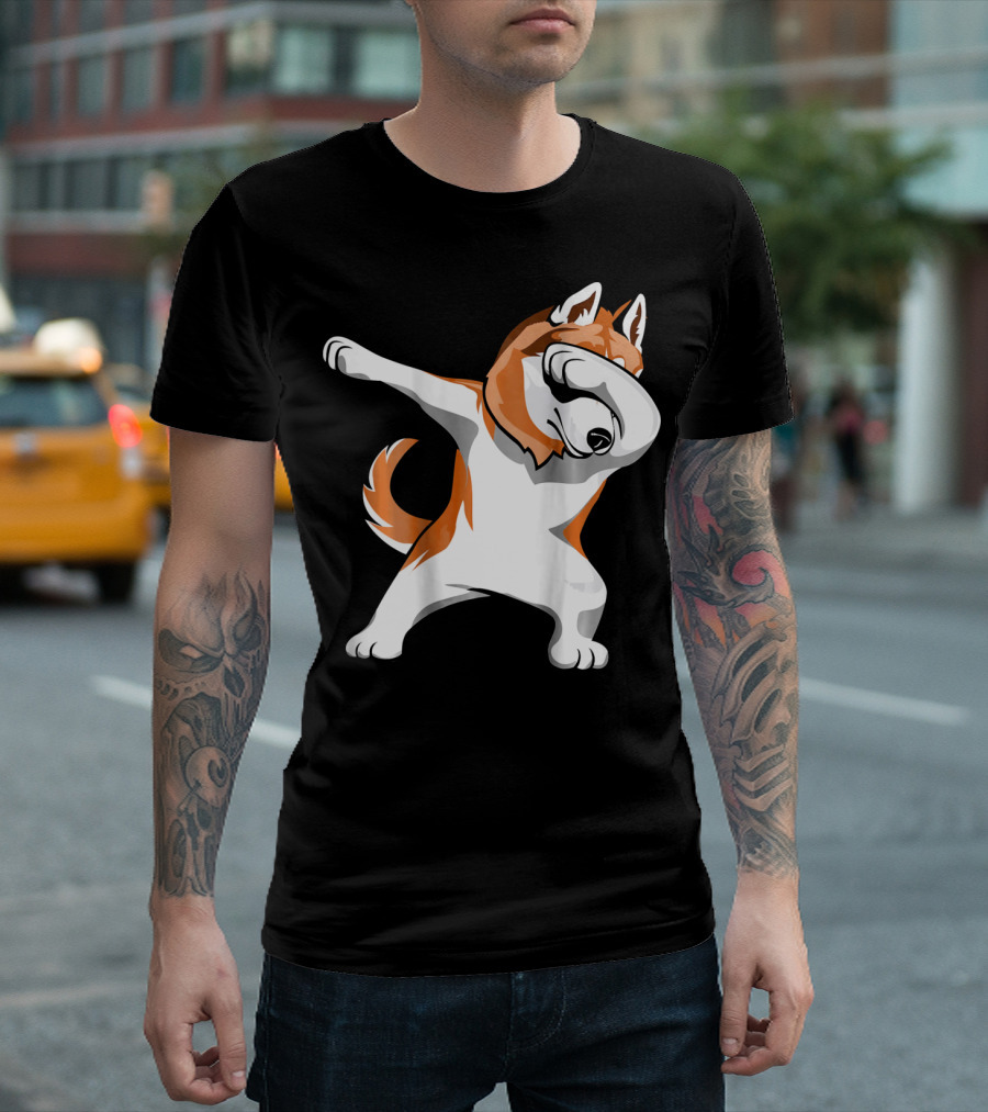 Dabbing Husky Dog Pups T-Shirt