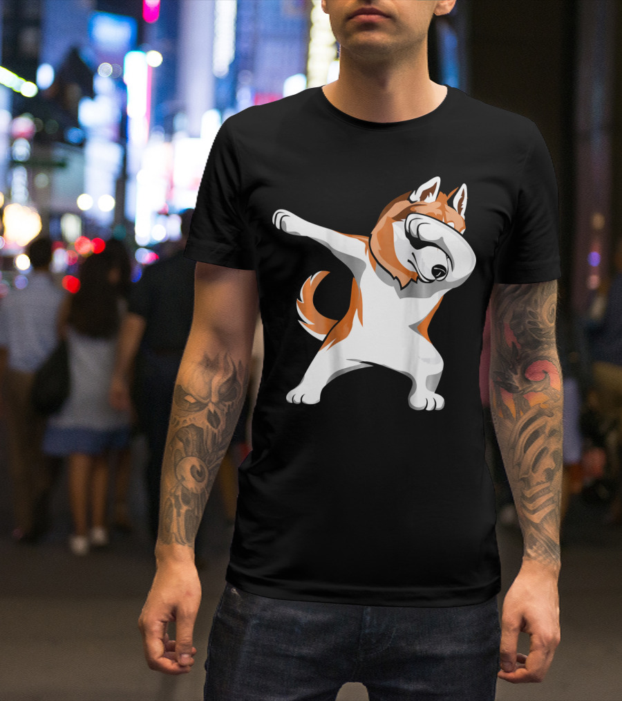 Dabbing Husky Dog Pups T-Shirt