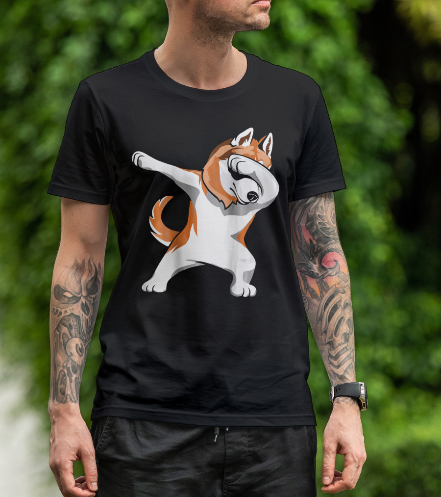 Dabbing Husky Dog Pups T-Shirt