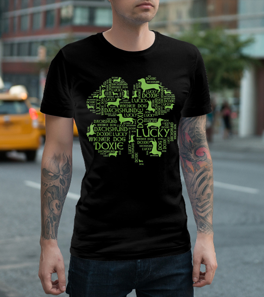 Lucky Dachshund Doxie Wiener Dog St. Patricks Day T-Shirt