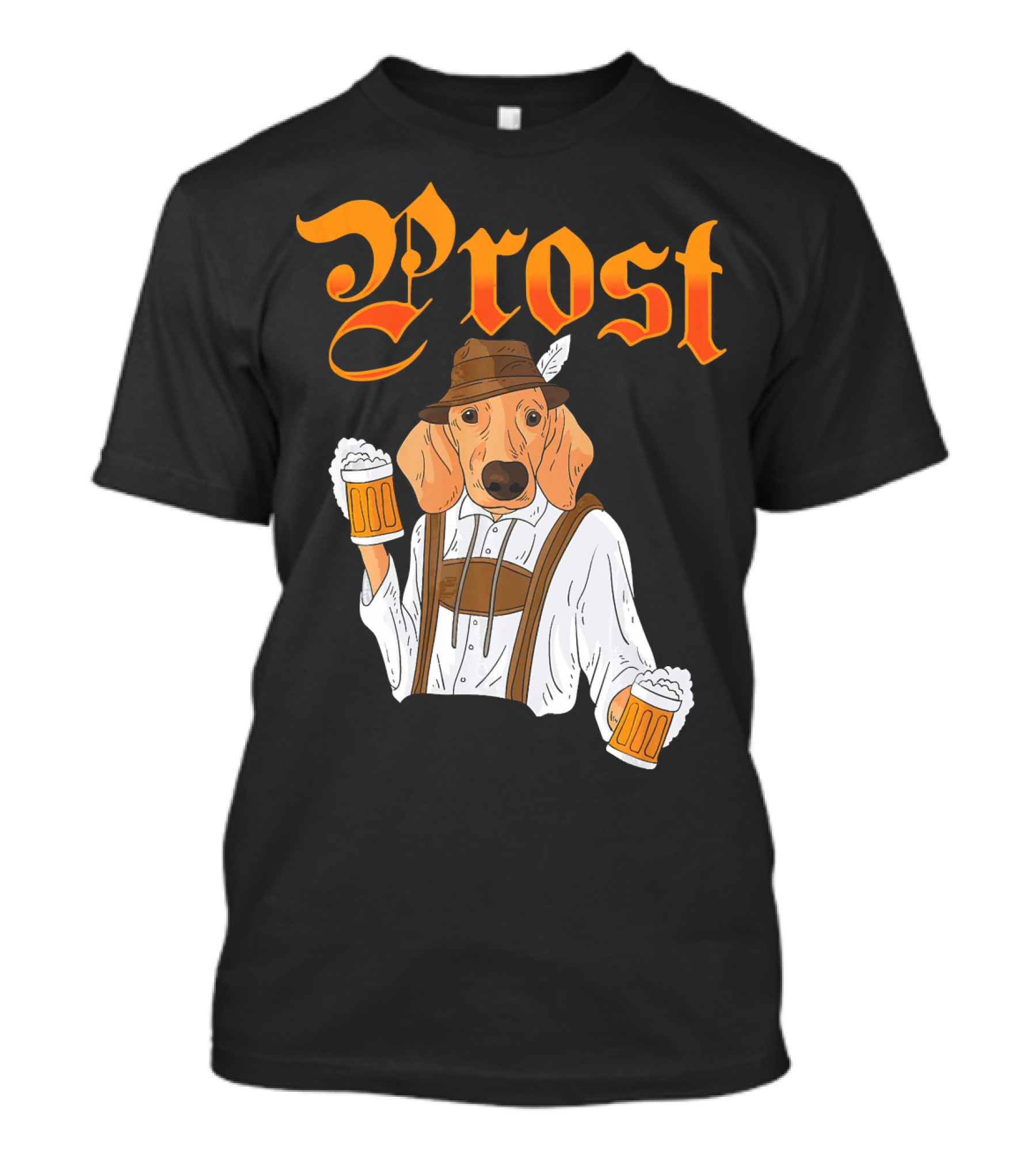 Prost Dachshund German Dog Beer Oktoberfest T-Shirt