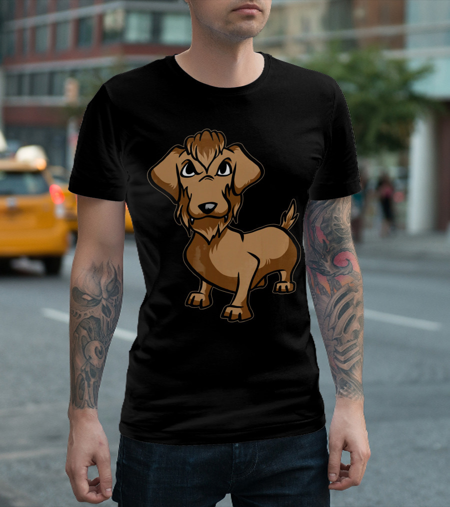 Dachshund In Funny Werewolf Transformation T-Shirt