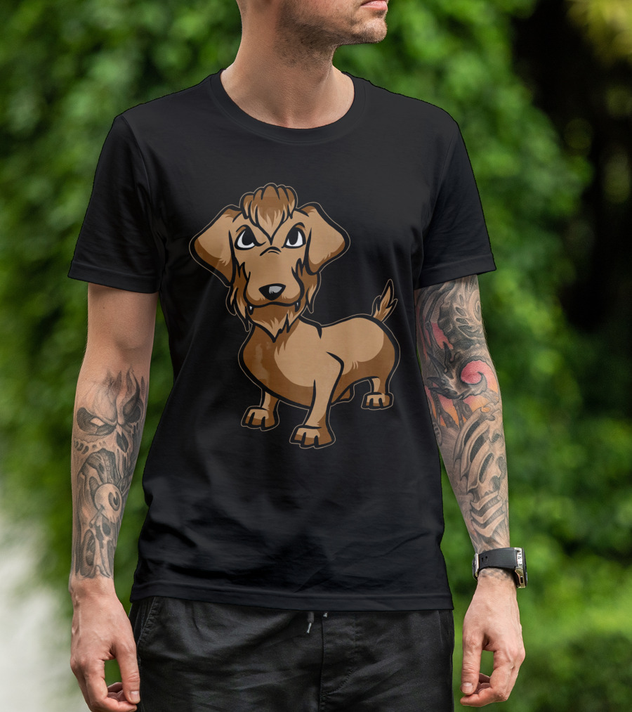 Dachshund In Funny Werewolf Transformation T-Shirt