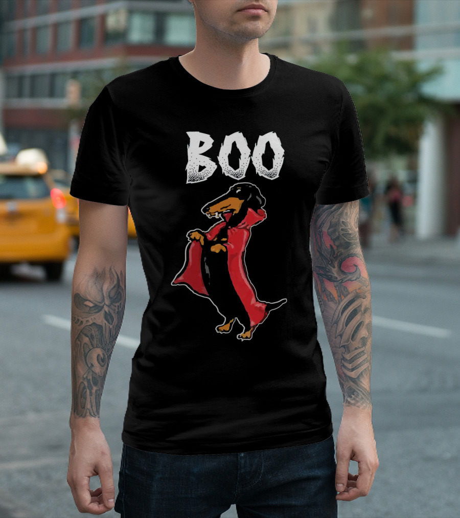 BOO Dachshund Dracula Costume T-Shirt