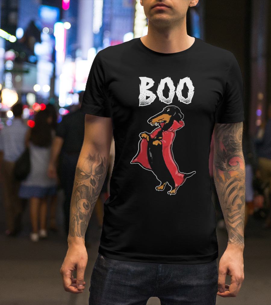 BOO Dachshund Dracula Costume T-Shirt