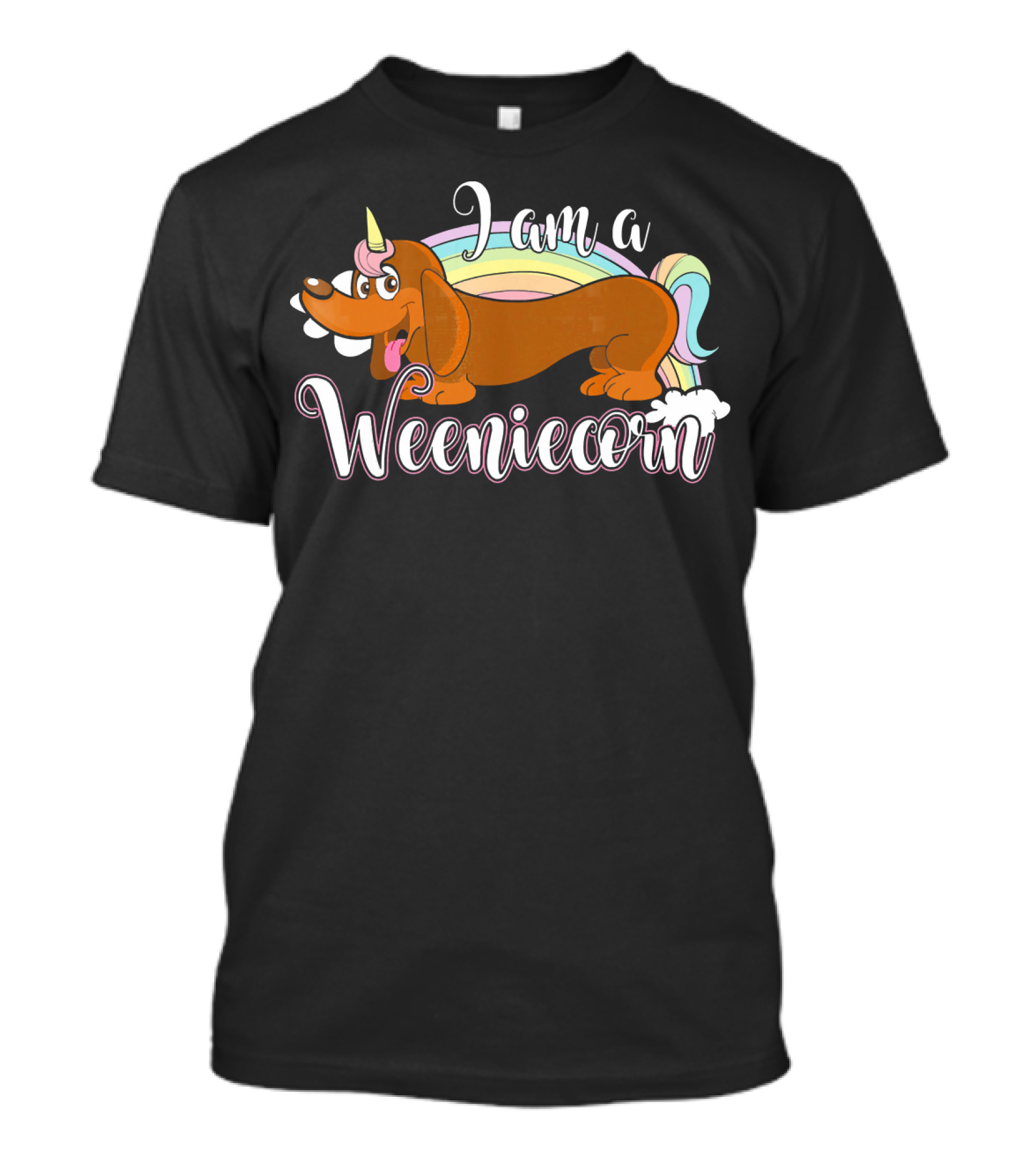 I Am A Weeniecorn Dachshund Rainbow Horn T-Shirt