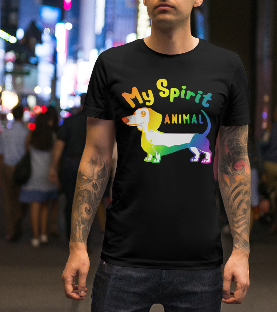 My Spirit Animal Dachshund Wiener Dog Novelty T-Shirt