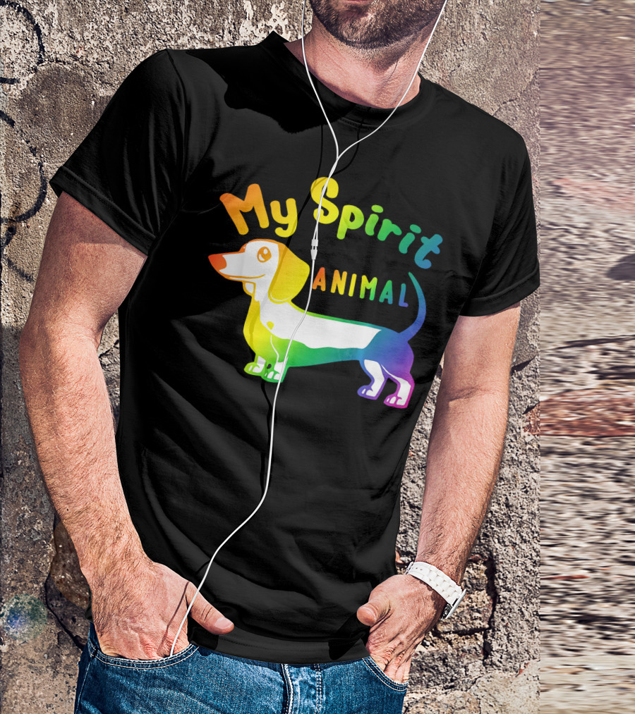 My Spirit Animal Dachshund Wiener Dog Novelty T-Shirt