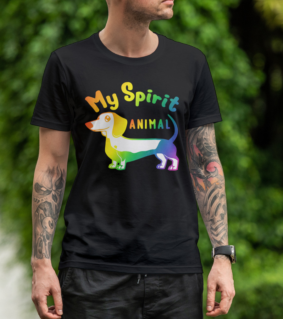 My Spirit Animal Dachshund Wiener Dog Novelty T-Shirt