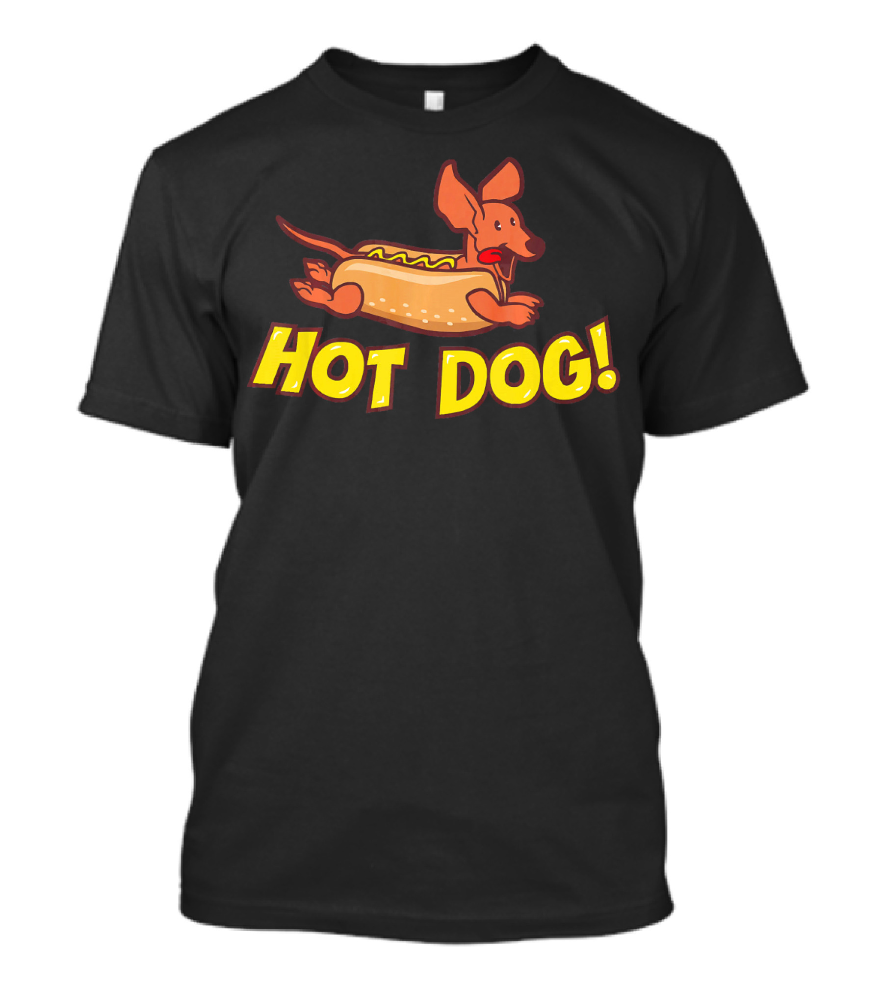 Dachshund Hot Dog Playful Pup In A Bun T-Shirt