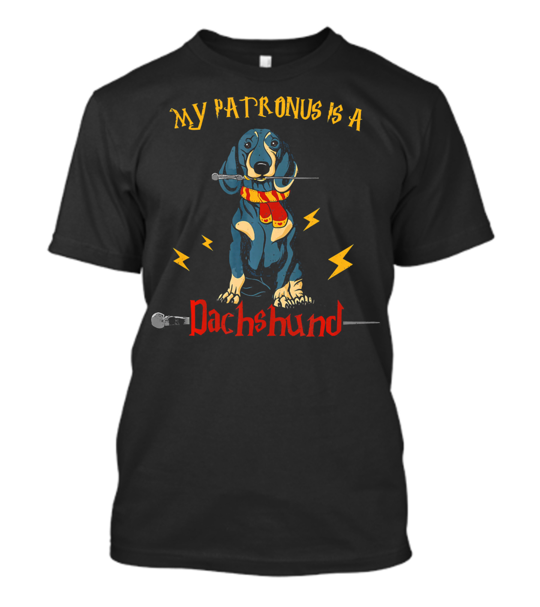 My Patronus Is A Dachshund With Scarf And Wand T-Shirt