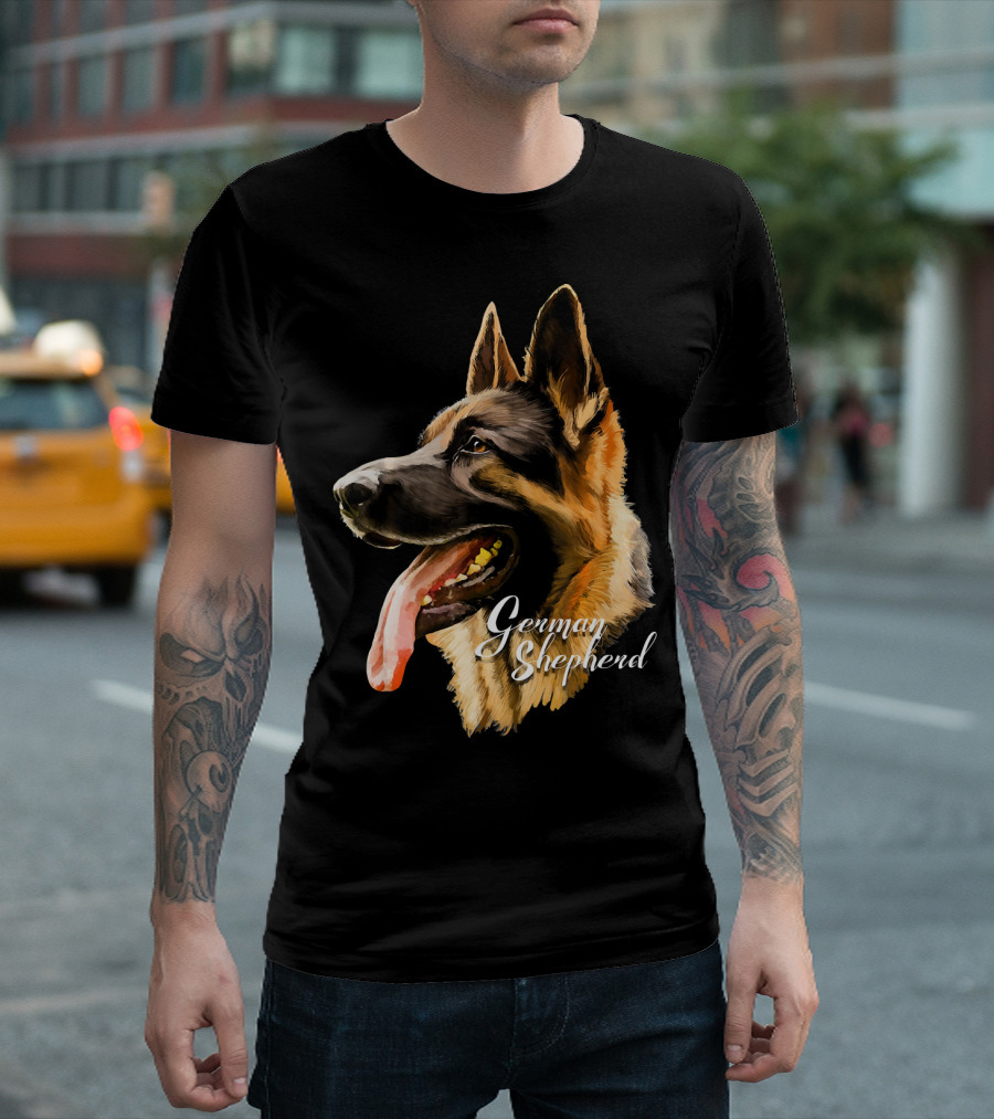 German Shepherd Dog Art Sharp Dog Dogs T-Shirt