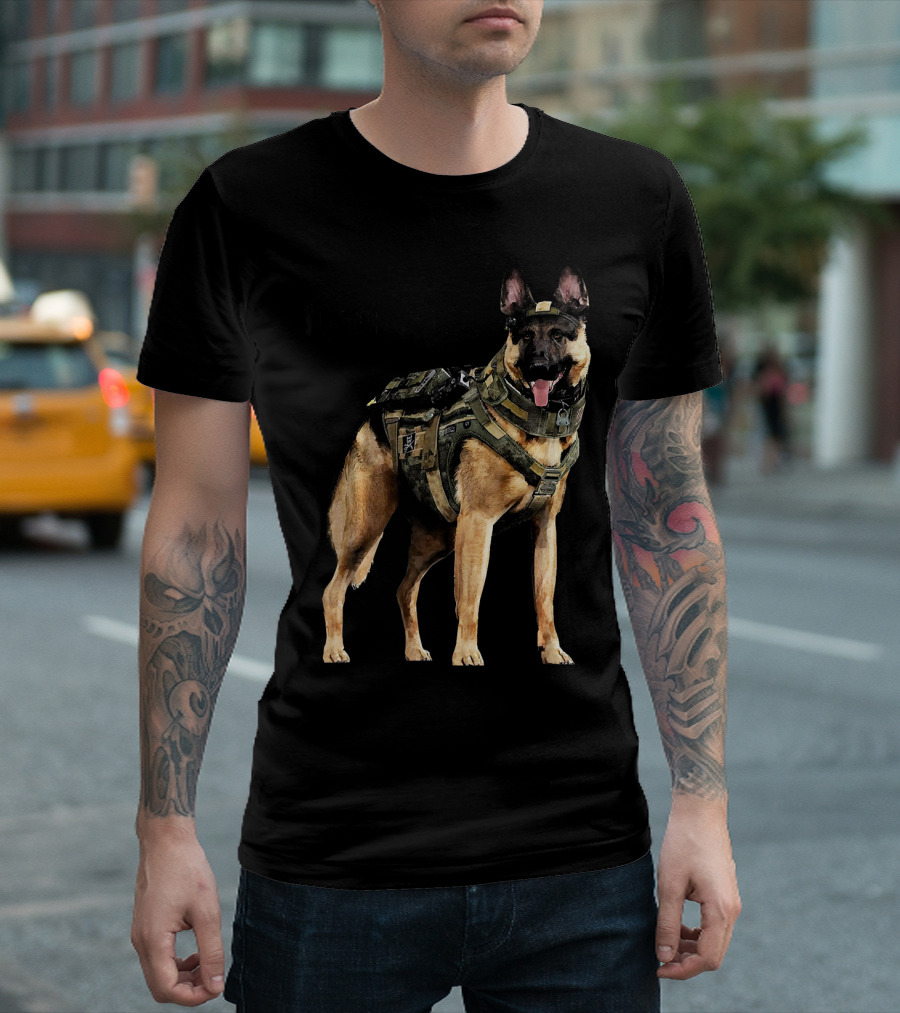German Shepherd Military Support Our Troops T-Shirt