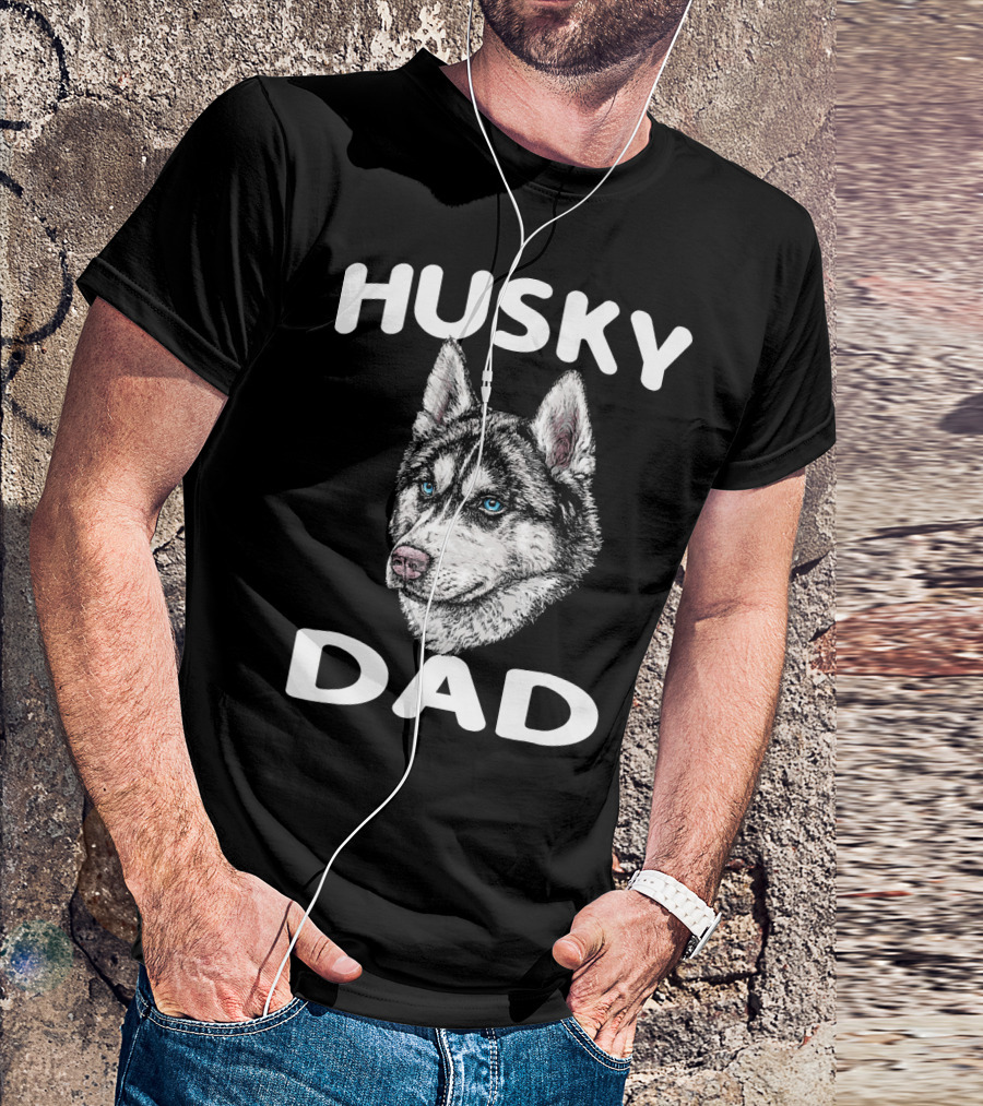 Husky Dad Siberian Dog Lovers T-Shirt
