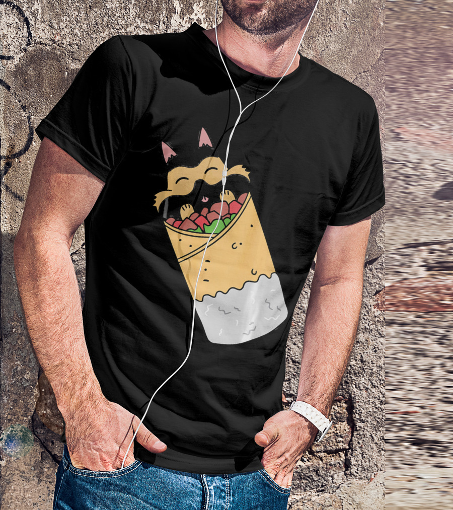 German Shepherd Wrapped Mexican Burrito Funny Dog Face T-Shirt