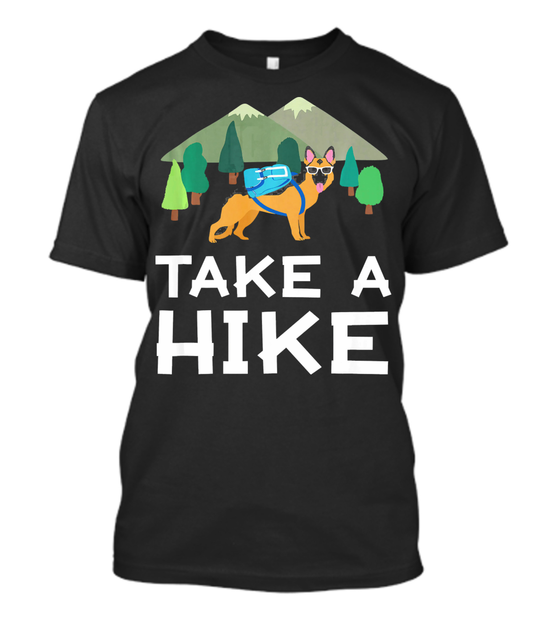 German Shepherd Dog Take A Hike Outdoors Adventure T-Shirt