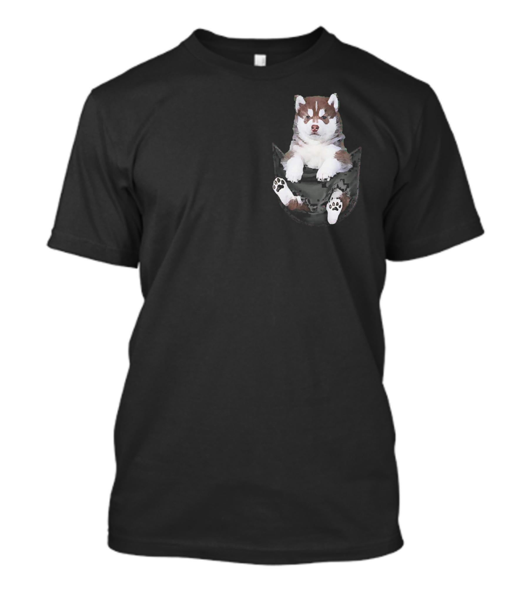 Husky In Pocket Hot Trend Cool Dog Fashion T-Shirt