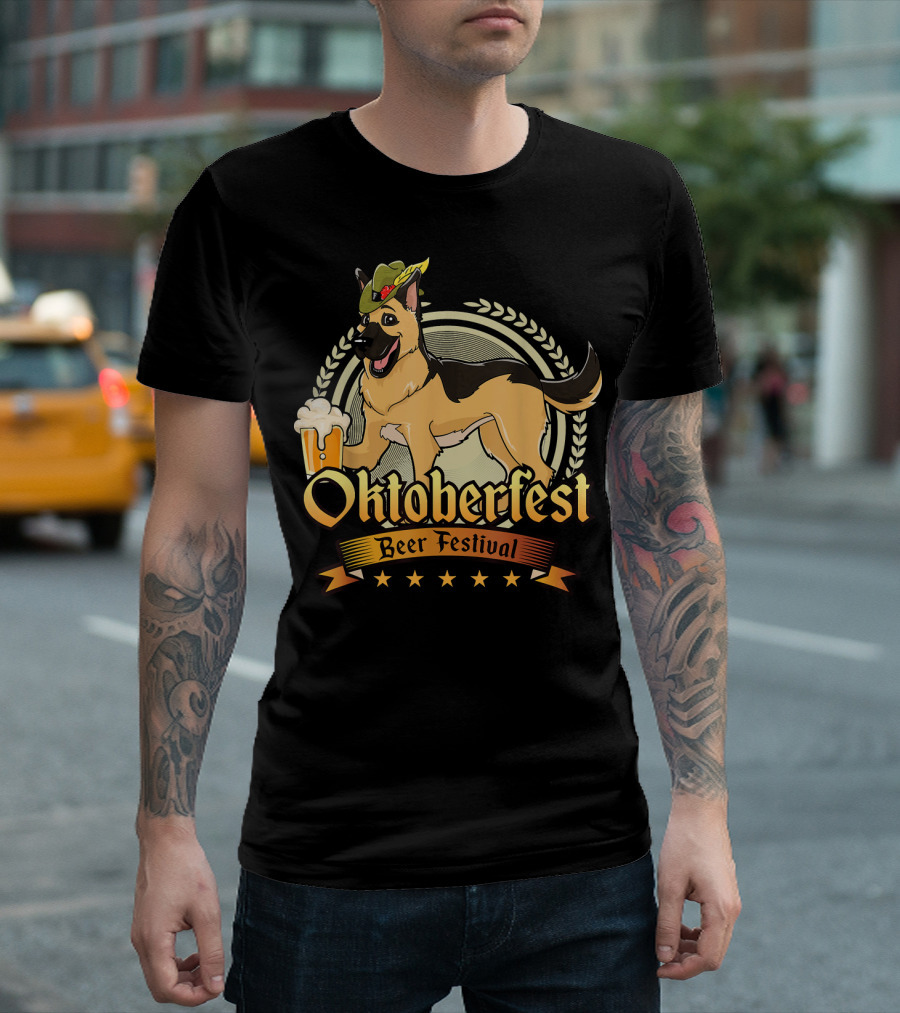 Oktoberfest German Shepherd Beer Festival T-Shirt