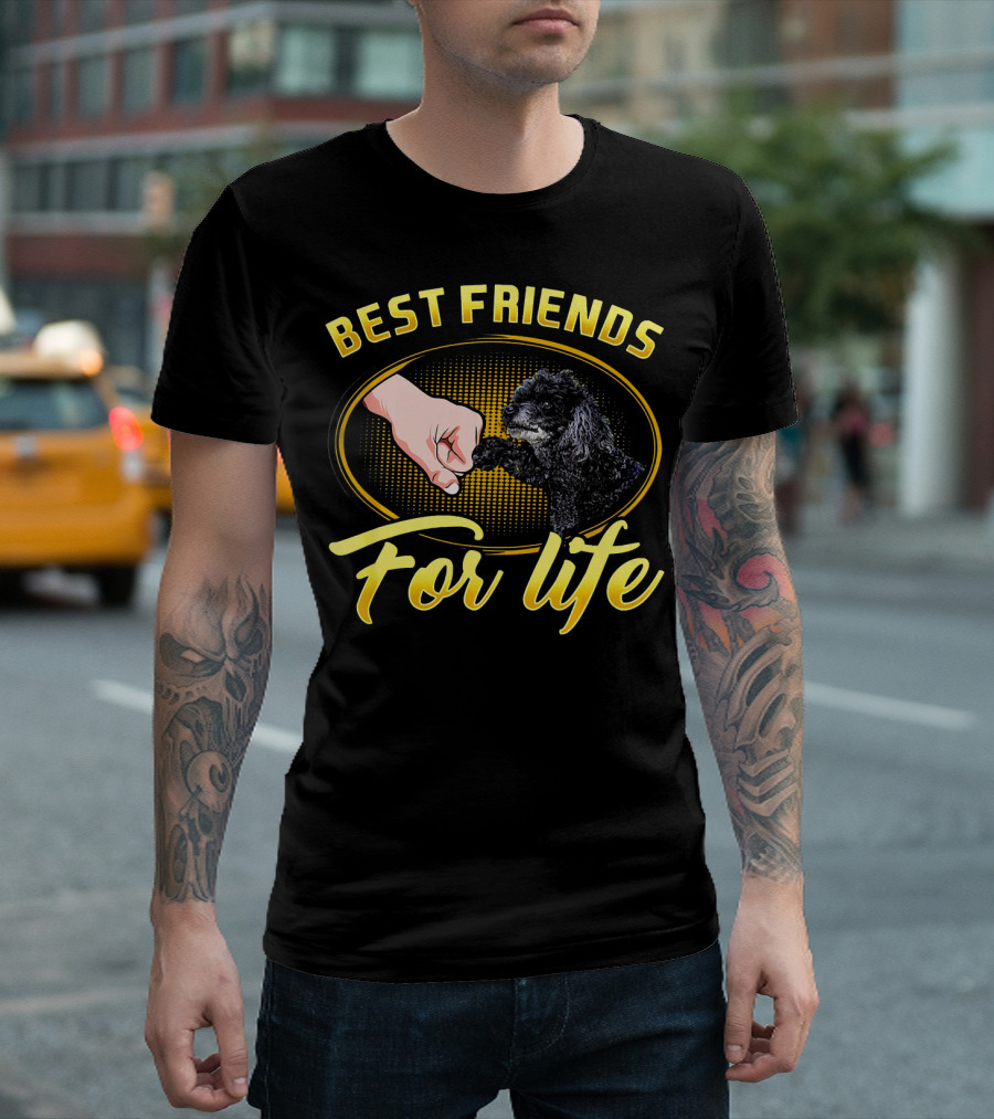 Best Friends For Life Poodle Dog Fist Bump Iconic Friendship T-Shirt