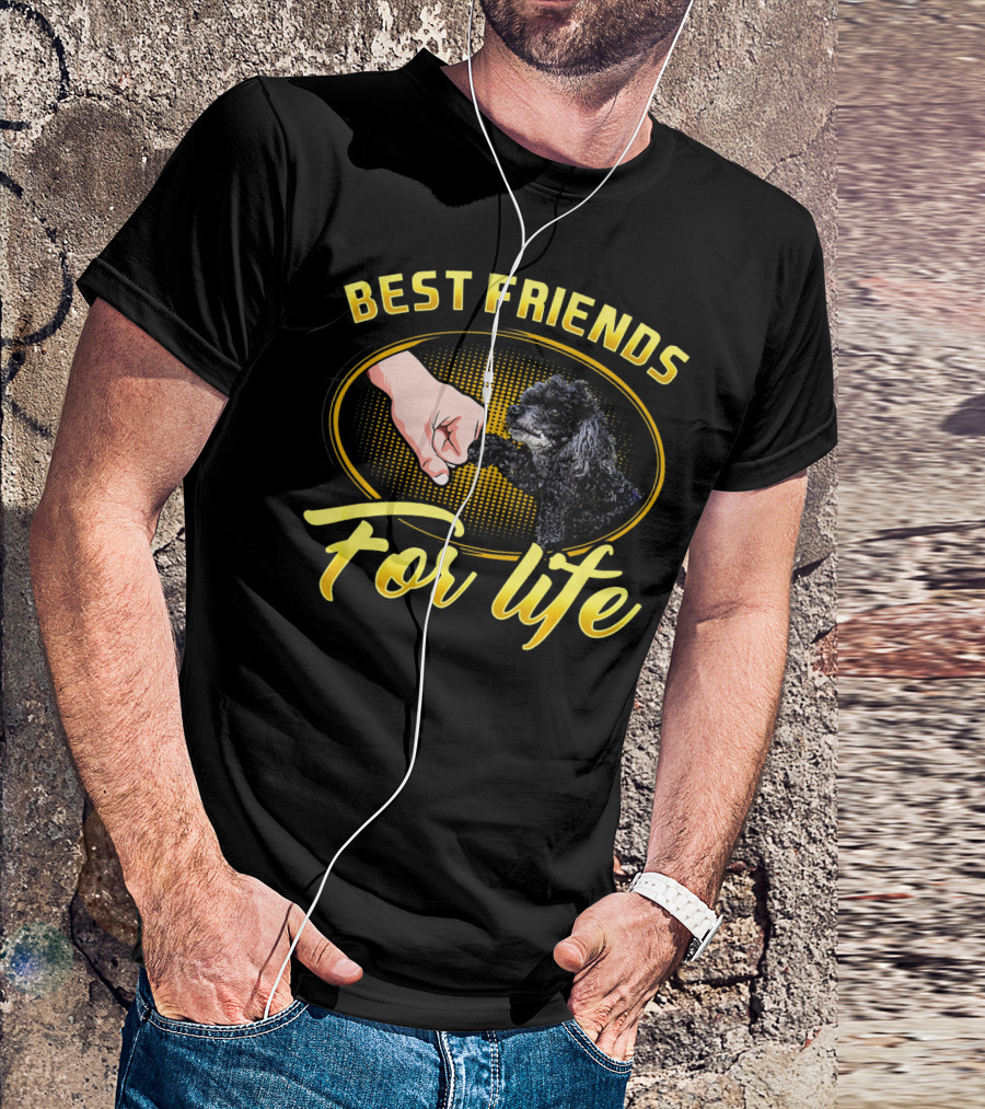 Best Friends For Life Poodle Dog Fist Bump Iconic Friendship T-Shirt
