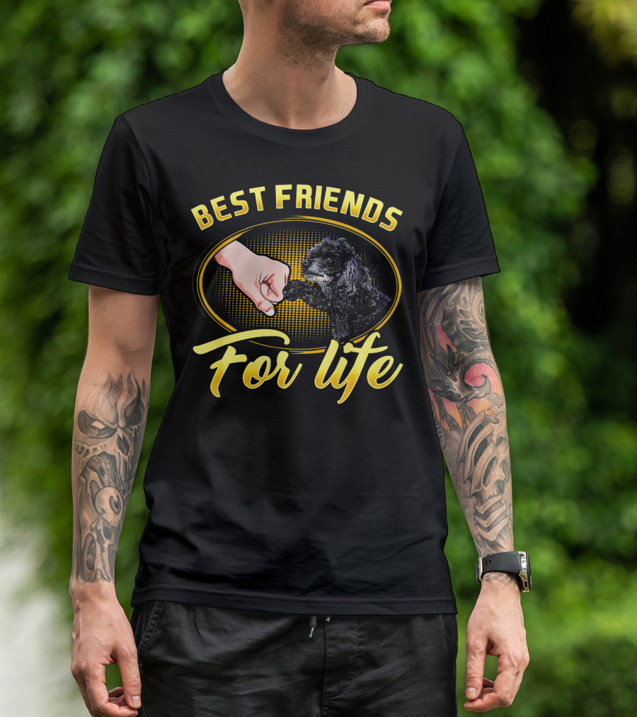 Best Friends For Life Poodle Dog Fist Bump Iconic Friendship T-Shirt