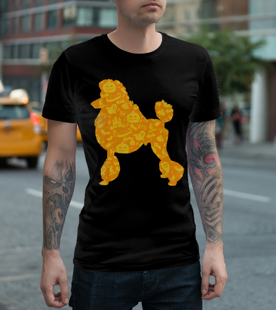 Poodle Halloween Party Ghost Pumpkin Spooky T-Shirt