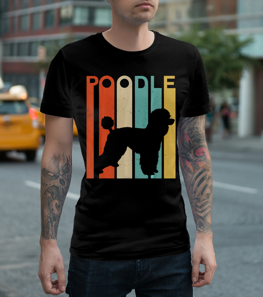Retro Vintage Poodle Dog Love T-Shirt