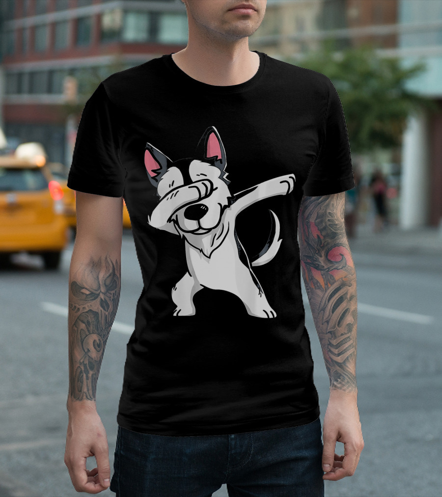 Siberian Husky Dabbing Dance Pose T-Shirt