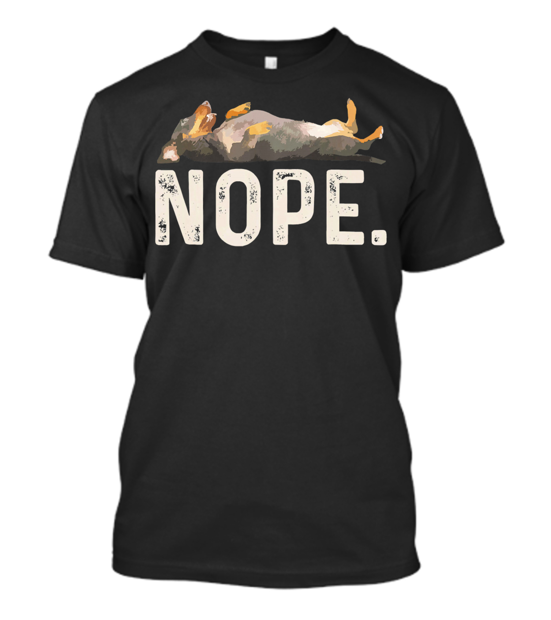 NOPE Lazy Dachshund Sleeping Relaxation T-Shirt