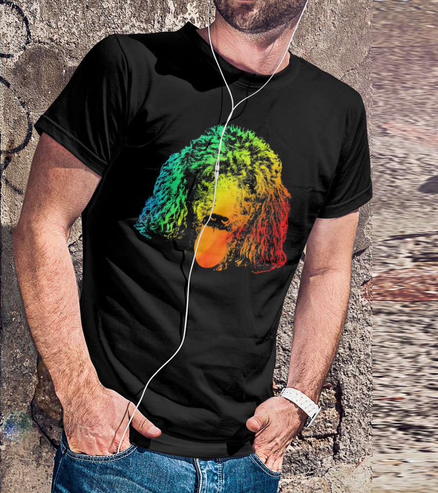 STANDARD POODLE Colorful Rainbow Artful Canine T-Shirt