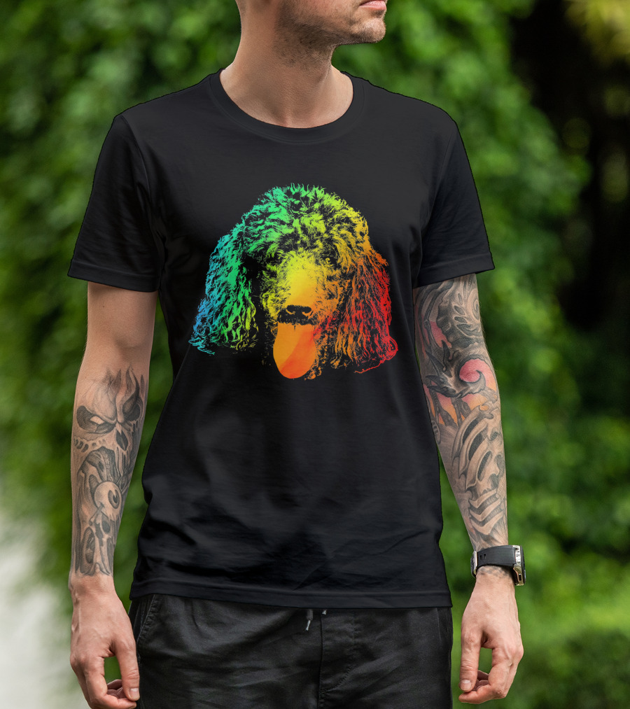 STANDARD POODLE Colorful Rainbow Artful Canine T-Shirt