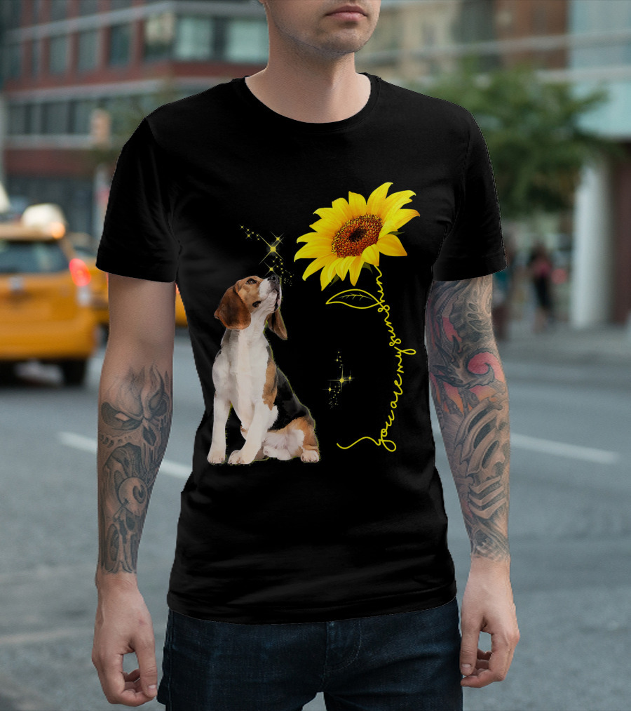 You Are My Sunshine Sunflower Beagle You Are My Sunshine Love T-Shirt