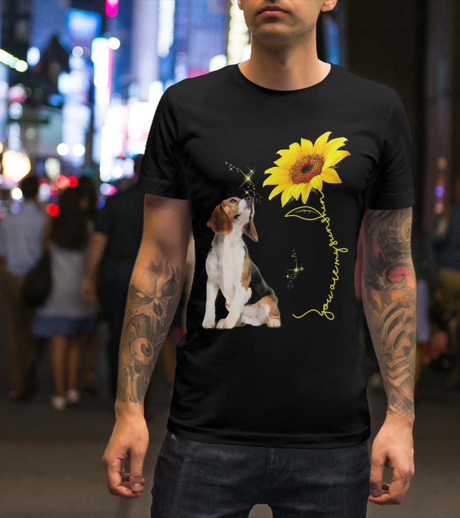 You Are My Sunshine Sunflower Beagle You Are My Sunshine Love T-Shirt