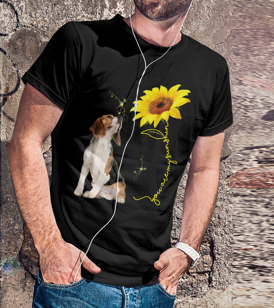 You Are My Sunshine Sunflower Beagle You Are My Sunshine Love T-Shirt
